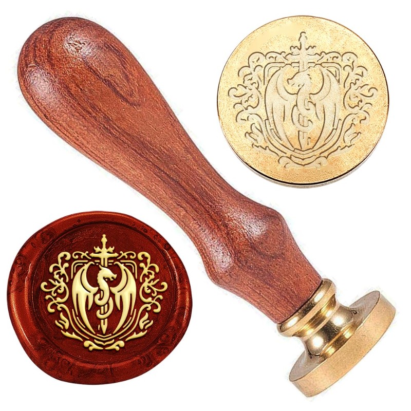 Wax Seal Stamp Set - 1Pc Dragon Zwaard Lakzegel Zegel Stempel