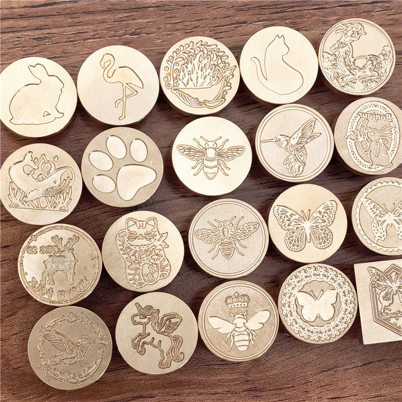Wax Seal Stamp Set - Wax seal stempelkop vlinder dier vogel